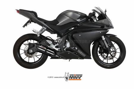 Y.047.L9 Mivv Complete Exhaust Suono Black Stainless Steel Yamaha Yzf R125 2014 > 2018
