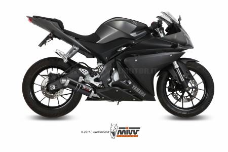Y.047.LXB Mivv Complete Exhaust GP Black Stainless Steel for Yamaha Yzf R125 2014 > 2018