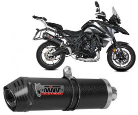 Mivv Exhaust Muffler Oval Carbon with Carbon Cap for BENELLI TRK 702 / X 2023 > 2024