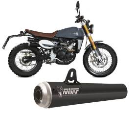 Complete Exhaust Mivv X-CONE PLUS Stainless Steel Black for Fantic Caballero 500 2021 > 2023