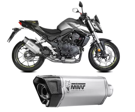 B.008.LRB Terminale Scarico MIVV Speed Edge Black Inox Nero kat per BMW F 800 R GT 2009 > 2020