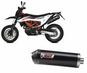 Exhaust terminal MIVV OVAL Nero+WITH CARBON CAP for KTM 690 SMC R 2020 > 2024