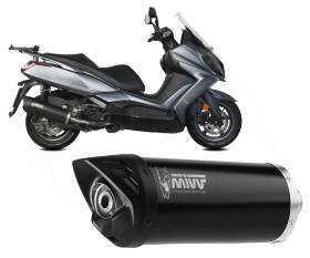 Exhaust Muffler Mivv MOVER Black Inox for KYMCO DOWNTOWN 350 2016 > 2020