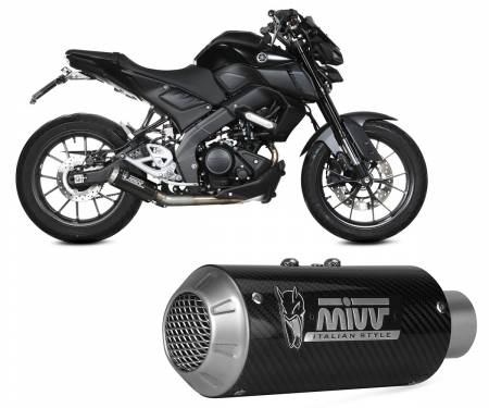 Y.067.SM3C Complete Exhaust MIVV MK3 Carbon for YAMAHA MT-125 2020 > 2023