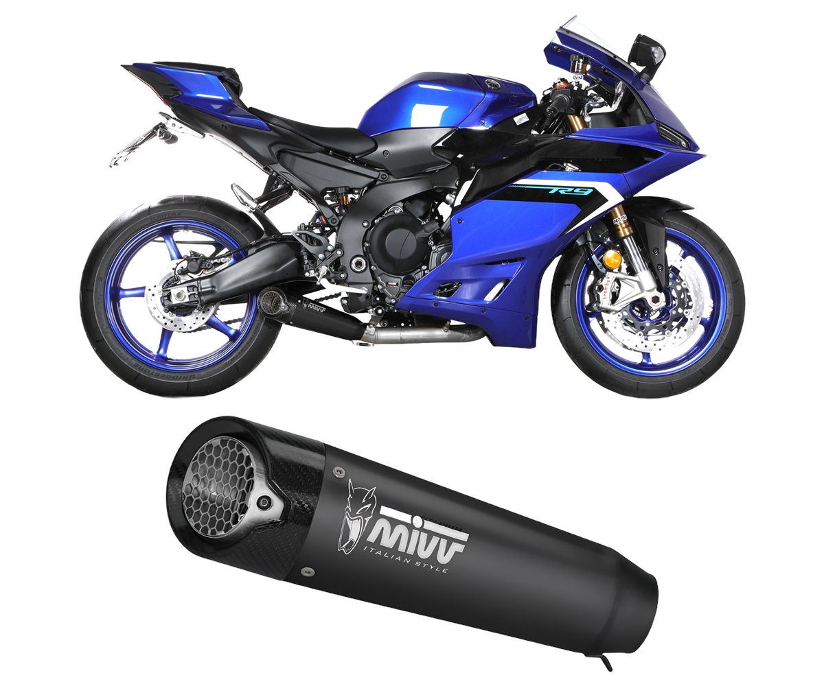 Mivv X-M5 Black Stainless Steel Full Exhaust System for Yamaha R9