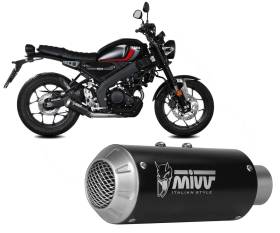 Full System Exhaust Mivv MK3 Black Inox for YAMAHA XSR 125 2022 > 2023