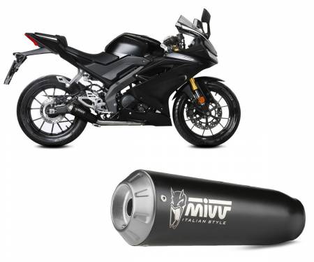 Y.067.LC4B Complete Exhaust MIVV X-M1 Black for YAMAHA YZF R125 2019 > 2023