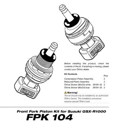 FPK104 Suzuki Gsx-r 1000 2006-2008 Ohlins Accessoires Fpk 104
