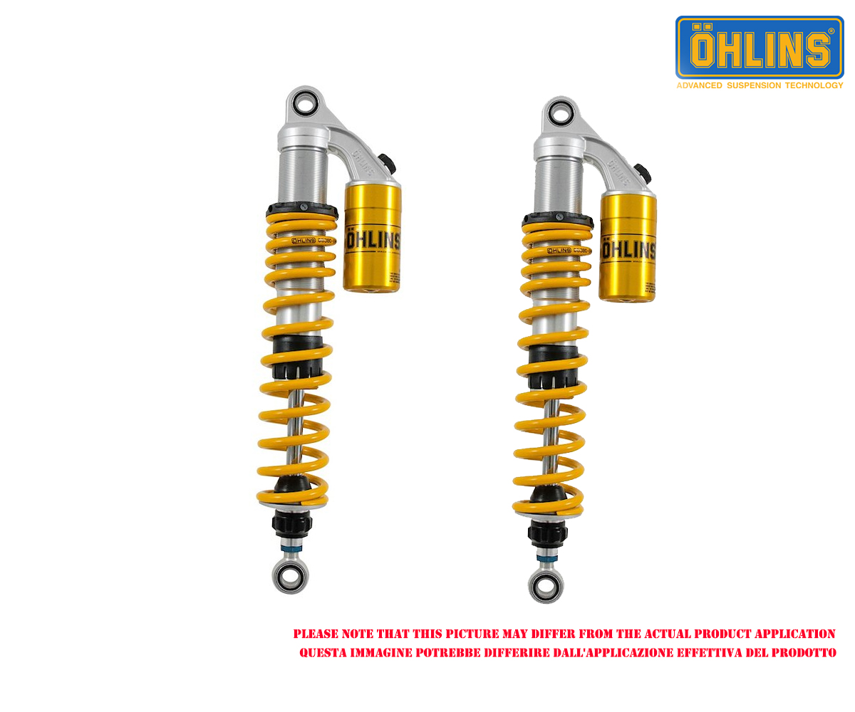 Double rear shock OHLINS S36PR1C1 adjustable in rabound, lenght ,  compression and spring preload for HONDA FORZA 350 Ohlins (cod. HO 018)