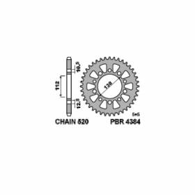 2172 16 18NC Front Sprocket PBR Size 520 - 13 > 17 Teeth for YAMAHA XJ6 / ABS / F DIV. 2010 > 2015