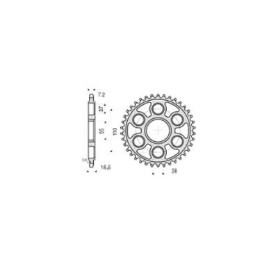 2284 15 18NC Front Sprocket PBR Size 520 - 14 > 17 Teeth for DUCATI PANIGALE V4R 2019 > 2021