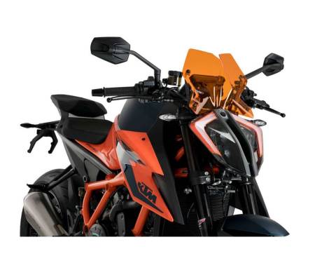 Windschutz Scheibe Puig Orange Naked N.G. Sport 20425T fur  KTM SUPERDUKE R EVO 1290 2022