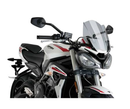 Puig Windshield Light Smoke Naked N.G. Sport 20432H for TRIUMPH STREET TRIPLE R/RS 765 2020 > 2022
