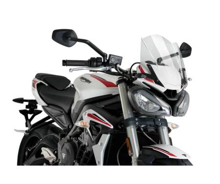 Puig Windshield Transparent Naked N.G. Sport 20432W for TRIUMPH STREET TRIPLE S 765 2020 > 2021