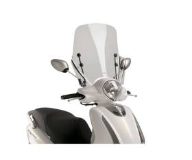 Puig Windshield Transparent Scooter T.X. 20754W for YAMAHA D ELIGHT 125 2021 > 2022