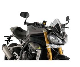 Puig Windshield Light Smoke Naked N.G. Sport 20795H for TRIUMPH SPEED TRIPLE RS 1050 2021 > 2022
