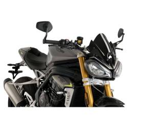 Puig Windshield Black Naked N.G. Sport 20795N for TRIUMPH SPEED TRIPLE RS 1050 2021 > 2022