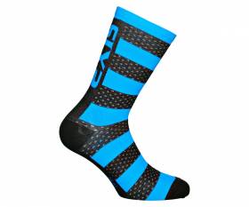 SIX2 Socken LUXURY Merinos LIGHT BLUE/BLACK CARBON 47/49