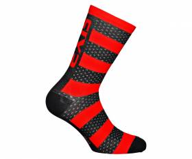 SIX2 Socken LUXURY Merinos RED/BLACK CARBON 47/49