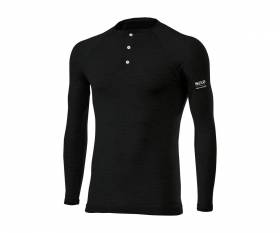 T-shirt SIX2 maniche lunghe Serafino Merinos  WOOL BLACK - L/XL
