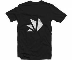Camiseta de algodón con estampado de logotipo negro SIX2 - XXL