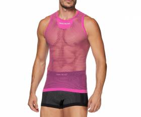 Sleeveless SIX2 a rete Color PINK FLUO - ONE SIZE