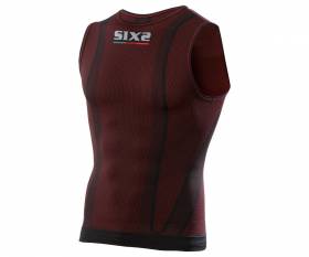 Ärmellos SIX2 Carbon Underwear DARK RED - XS