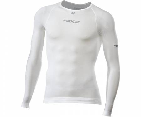 TS2L34X---BI T-shirt SIX2 maniche lunghe BreezyTouch WHITE CARBON - 3XL/4XL