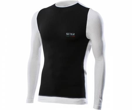 U00TS6-MBIFI T-shirt SIX2 maniche lunghe WindShell WHITE CARBON - M