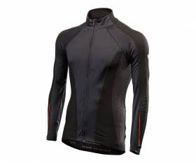 Windproof thermal SIX2 jersey BLACK/RED - XXL