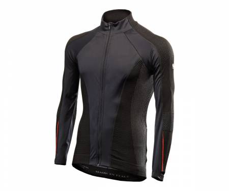 WIWTXXLNE-RO Maillot thermique coupe-vent SIX2 BLACK/RED - XXL
