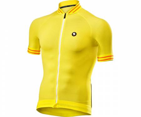 BK3U SIX2 CLIMA short sleeve cycling jersey YELLOW/WHITE