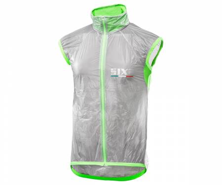 GLT SIX2 Windproof vest TRASPARENT/GREEN FLUO