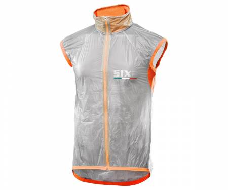 GLT SIX2 Windproof vest TRASPARENT/ORANGE FLUO