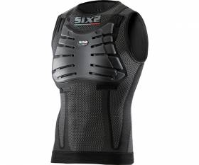 SIX2 KIT kids protective sleeveless jersey BLACK CARBON - 10Y