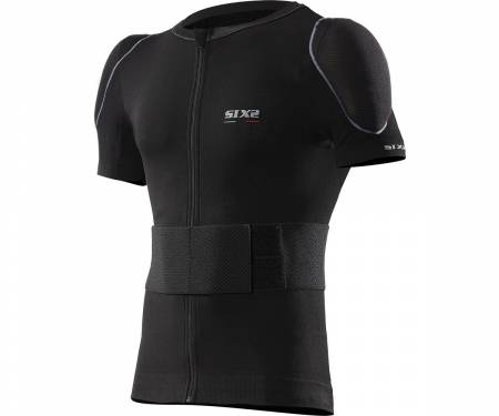 P0SMRPUNNEFI SIX2 Mesh sleeveless jersey with back protector BLACK
