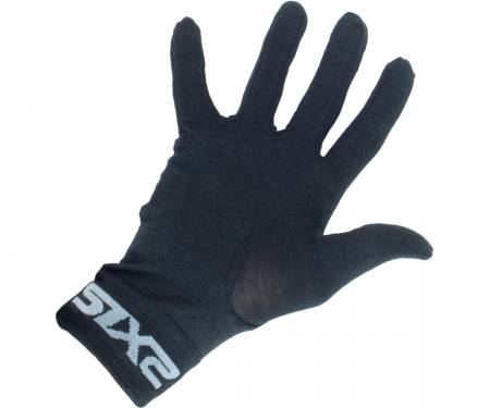 GLXM-SMWO-NE Unter Handschuhen SIXS Merinos Carbon Underwear WOOL BLACK - S/M