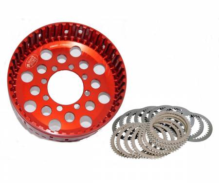 ADU-0017 Dry Basket + Clutch Plate Set Z48 For Oem Clutch With High Plate Set Stm Ducati Streetfighter 2009 > 2014