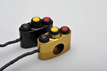 SUN-G330 Handlebar Switch 3 Buttons Right Left Standard Stm Color Gold  