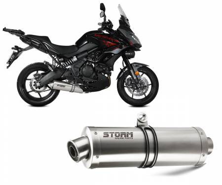 74.K.055.LX1 Full System Exhaust Oval Storm Acciaio for Kawasaki Versys 650 2021 > 2024