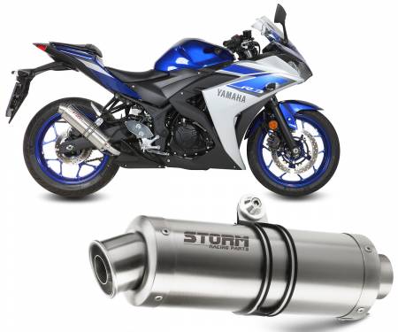 74.Y.048.LXS Exhaust Storm by Mivv Muffler Gp Steel for Yamaha Yzf R25 2015 > 2022