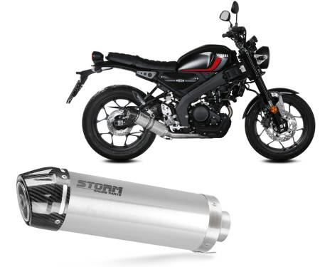 74.Y.075.LXSC Exhaust Storm by Mivv Muffler GP Steel with carbon cupYamaha XSR 125 2022 > 2024