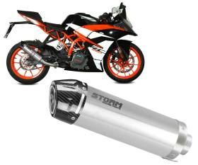 Exhaust Muffler Storm GP ST.STEEL with carbon cap for KTM RC 390 2017 > 2020