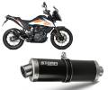 Auspuff Storm by Mivv Schalldampfer OVAL BLACK Stahl fur KTM 390 adventure 2020 > 2024