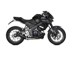 Full System Exhaust Storm GP Black carbon cap for YAMAHA MT-125 2020 > 2023