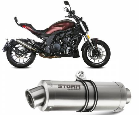74.E.005.LXS Exhaust Muffler Storm By Mivv Gp Stainless Steel Benelli 502c 2019 > 2022