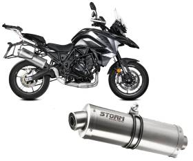 Exhaust Storm by Mivv Oval Stainless Steel for Benelli TRK 702 / X 2023 > 2024