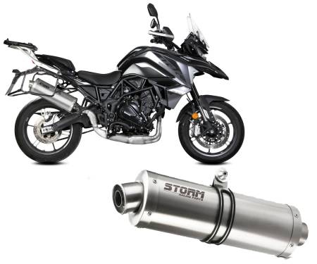 74.E.012.LX2 Exhaust Storm by Mivv Oval Stainless Steel for Benelli TRK 702 / X 2023 > 2024