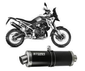 Exhaust Muffler Storm By Mivv Oval Black Stainless Steel BMW F 900 GS 2024.