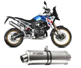 Exhaust Muffler Storm By Mivv Oval Stainless Steel BMW F 900 GS 2024.